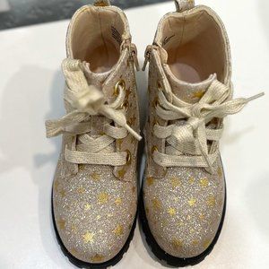 Harper canyon star sparkle gold glitter toddler girl boots